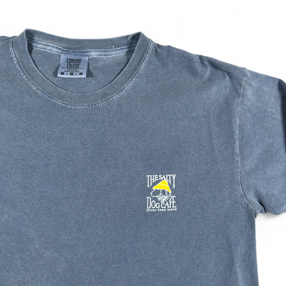 Salty Dog Cafe Shirt Adult MEDIUM Blue Cotton Hilton Head South Carolina Y2K - Picture 3 of 8